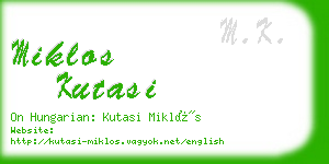 miklos kutasi business card